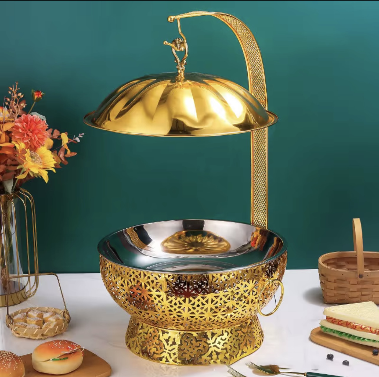 Gold Buffet Dish