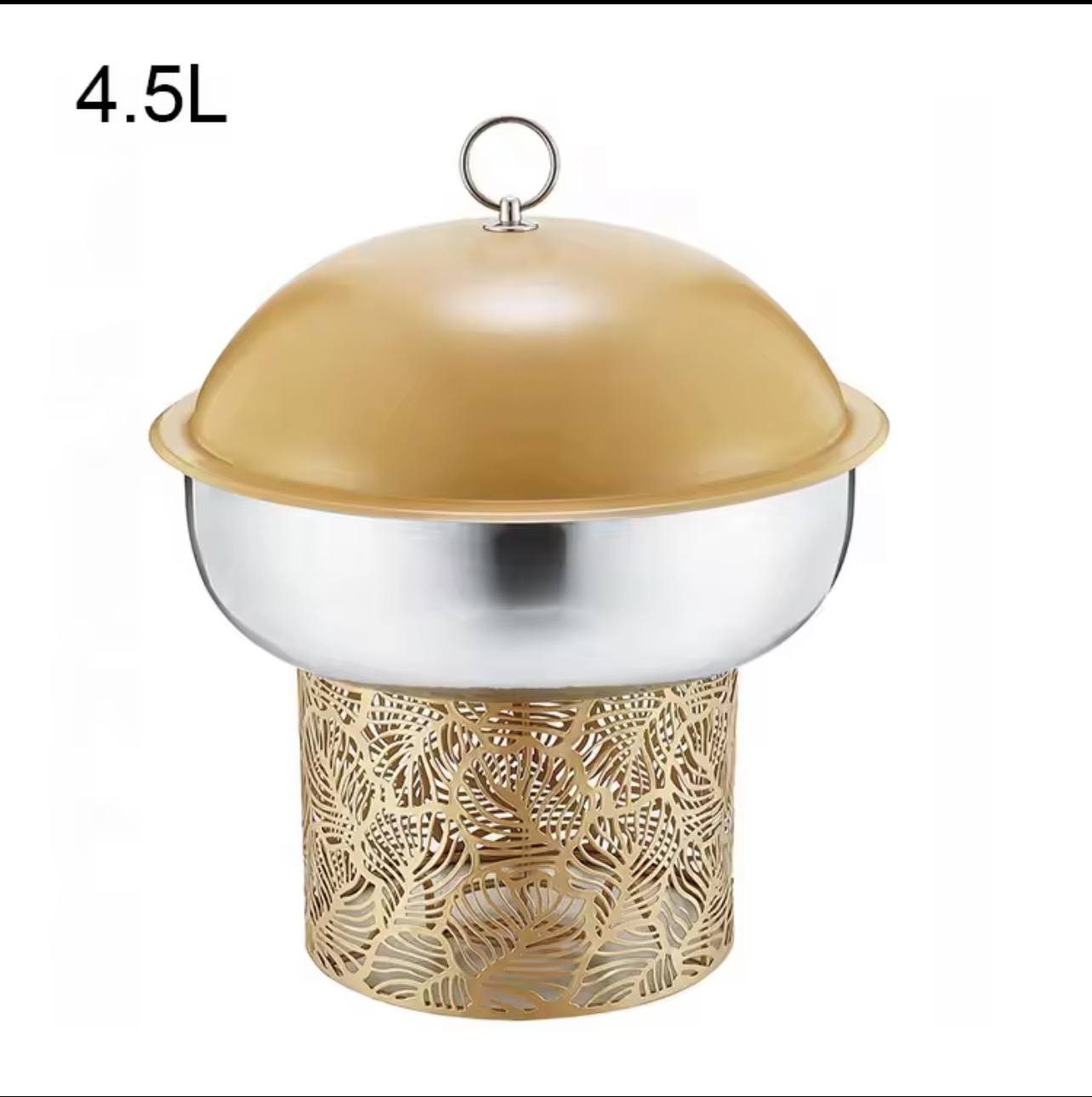 Gold Cover Stainless Steel Dish